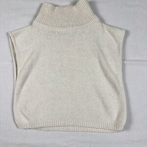 Vintage winter silks Women's Cream Turtleneck Sweater Dickey